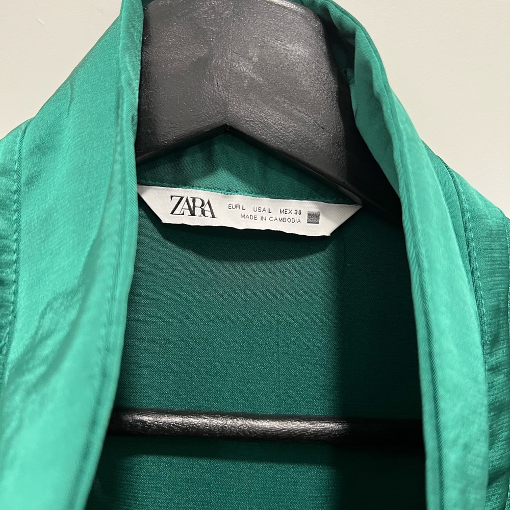 Green Button Down - image 2